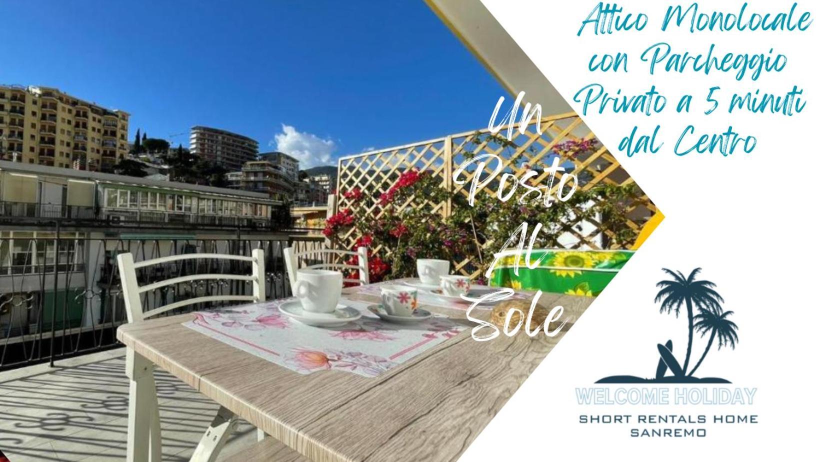 Ferienwohnung Wh - Un Posto Al Sole - Attico Monolocale Con Parcheggio Gratuito - 5 Minuti Dal Centro - Wifi Sanremo Exterior foto